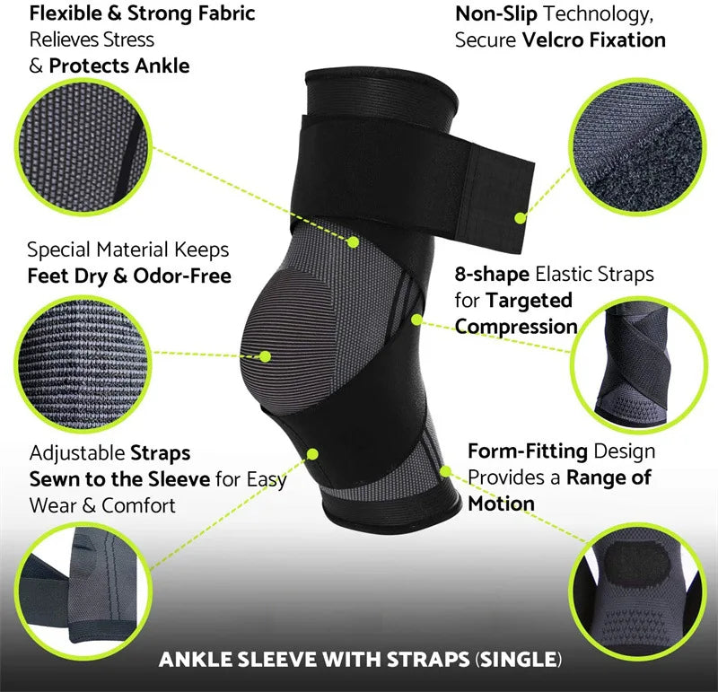 Achilles Tendon Brace For Sprained Ankle Stabilizing Heel Spur Arch Support Reduce Swelling