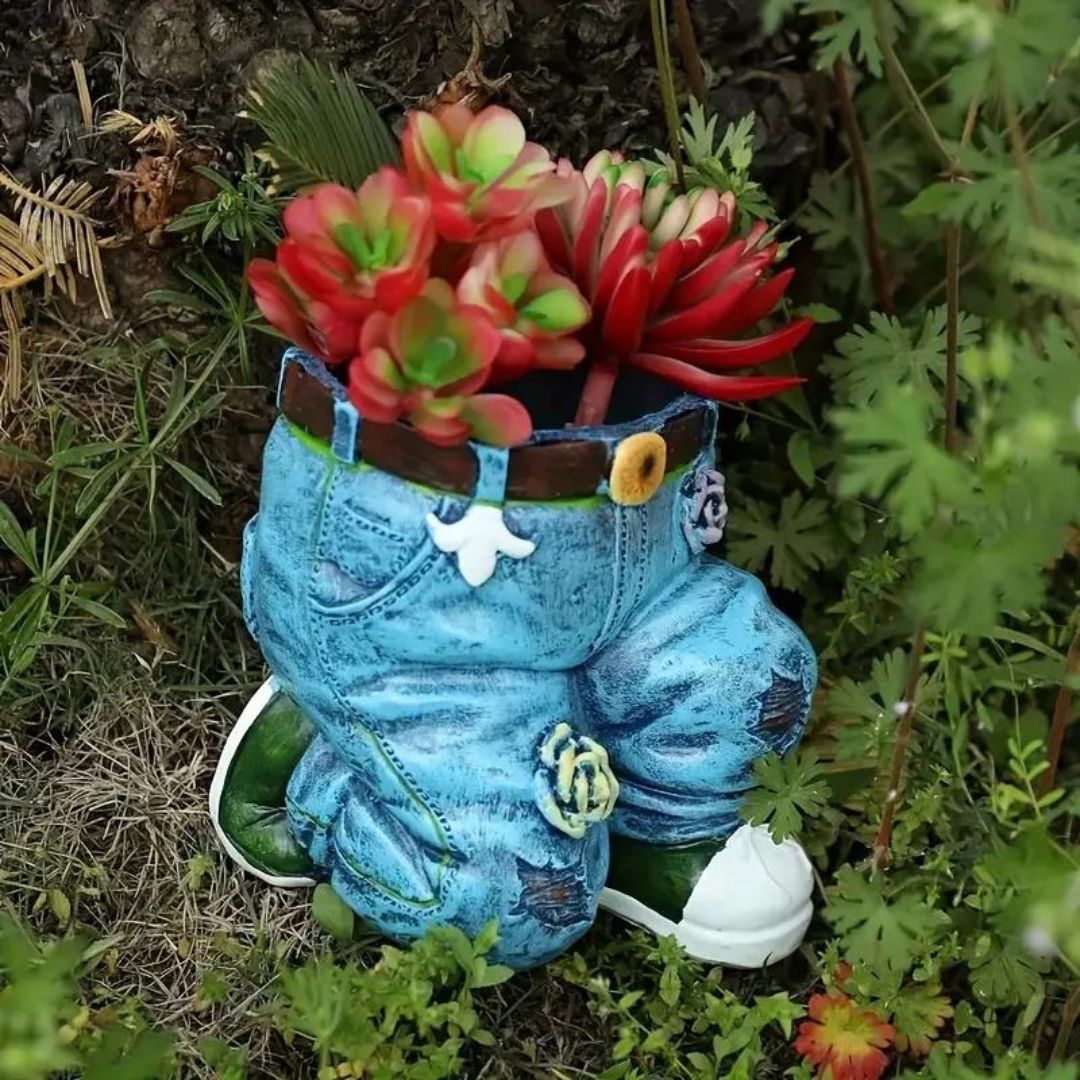 15Cm Denim Chic Garden Planter