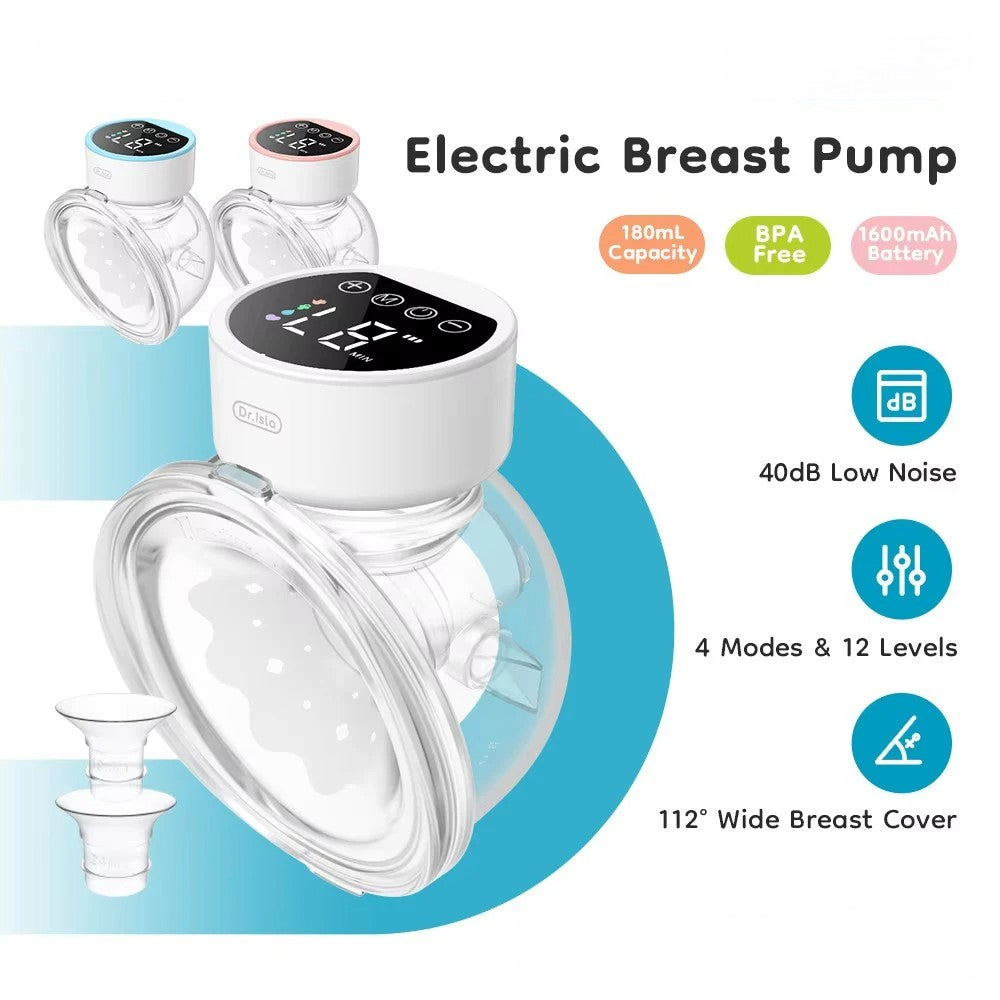 Electric Breast Pump - Hands, 4 Modes, 12 Suction Levels, Relieves Pain & Engorgement 1005008248172159-Blue