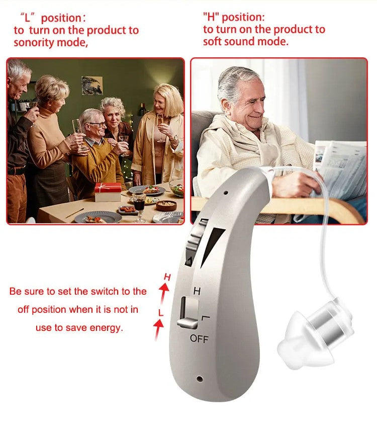 Rechargeable Digital Hearing Aid for Clear Sound Amplification & Daily Comfort - Ideal for Adults & Seniors 9878962504001-1