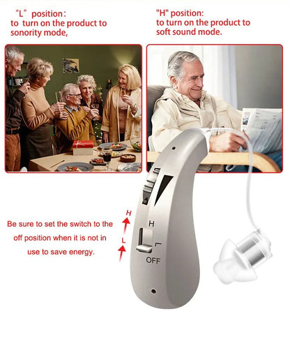Rechargeable Digital Hearing Aid for Clear Sound Amplification & Daily Comfort - Ideal for Adults & Seniors 9878962504001-1