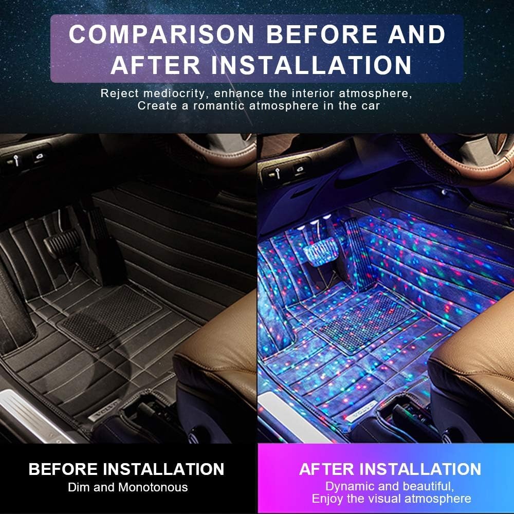 Car Interior Ambient Lights(Contains 4 light bars)