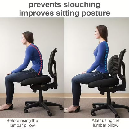 Ergonomic Lumbar Support Cushion for Lower Back Pain Relief - Ideal for Office, Driving, and Home Use 9878962897217-1