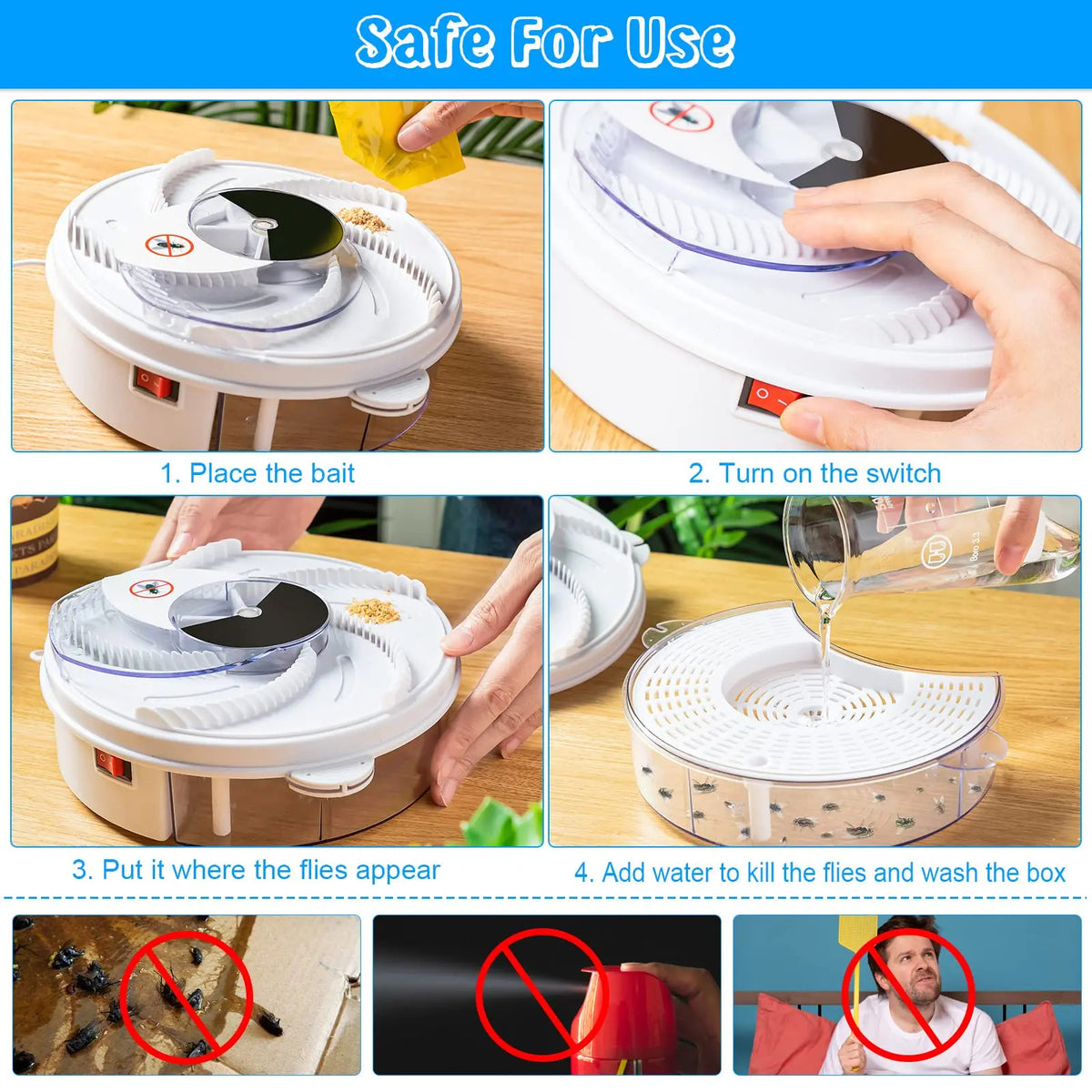 USB Fly Trap - Eco-Friendly, Non-Toxic & Effective for Home and Outdoor Use