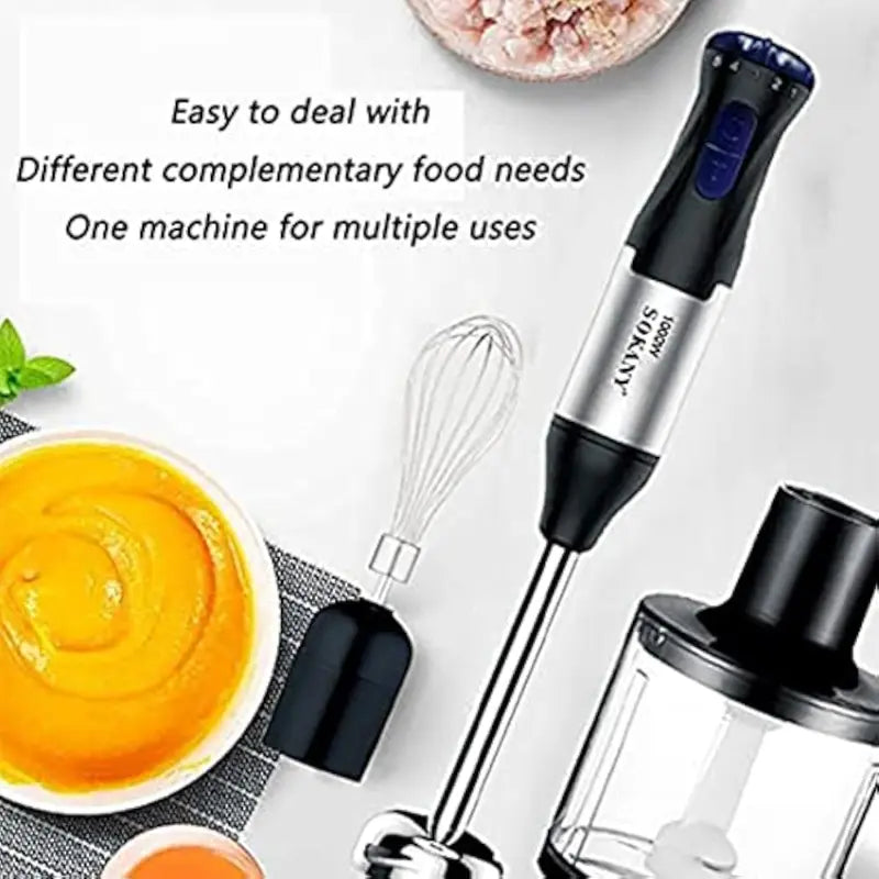 4-In-1 Multifunction Processor 1000W Electric Hand Stick Blender