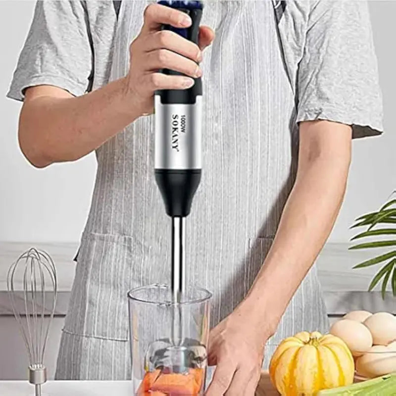 4-In-1 Multifunction Processor 1000W Electric Hand Stick Blender