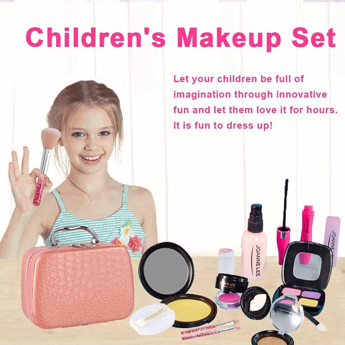 Kid’s Premium Makeup Kit – 22-Piece Set with Stylish Makeup Bag 9657413337411-1