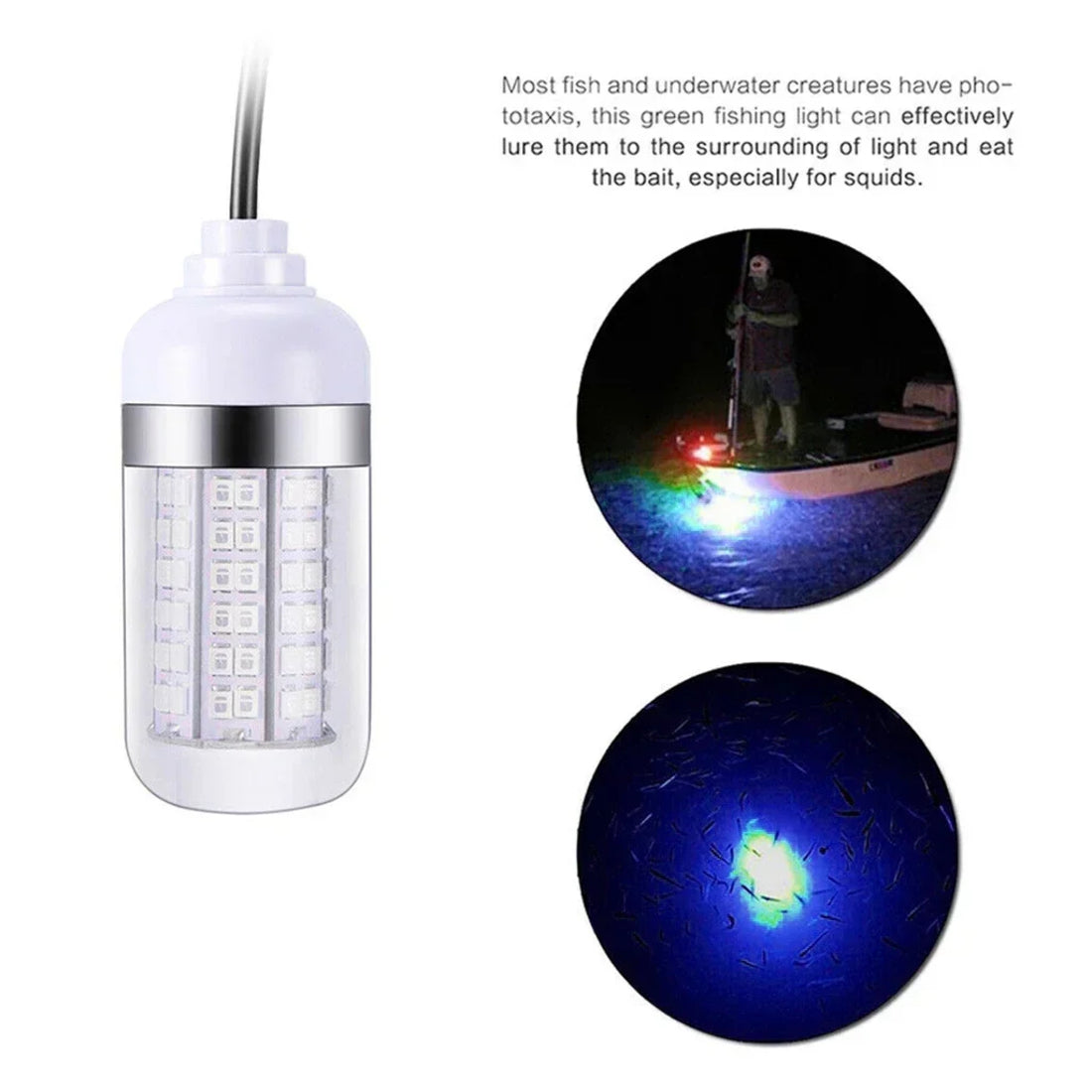 Underwater Night Fishing Light - Lumens Fish Attracting Light, Night Fishing Light 7881721544902-1