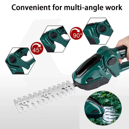 Cordless Hedge & Shrub Trimmer - 2-in-1 Cutting Heads, Lightweight & Ergonomic for Effortless Garden Maintenance 9952492224833-1