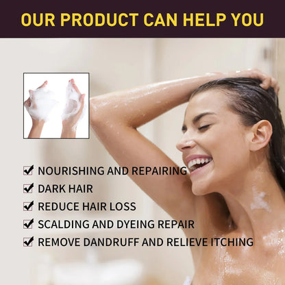 500ml Hair Dye for Dark Hair - Covers Gray, Easy, Nourishing, Long-Lasting 1005008209691281-Black