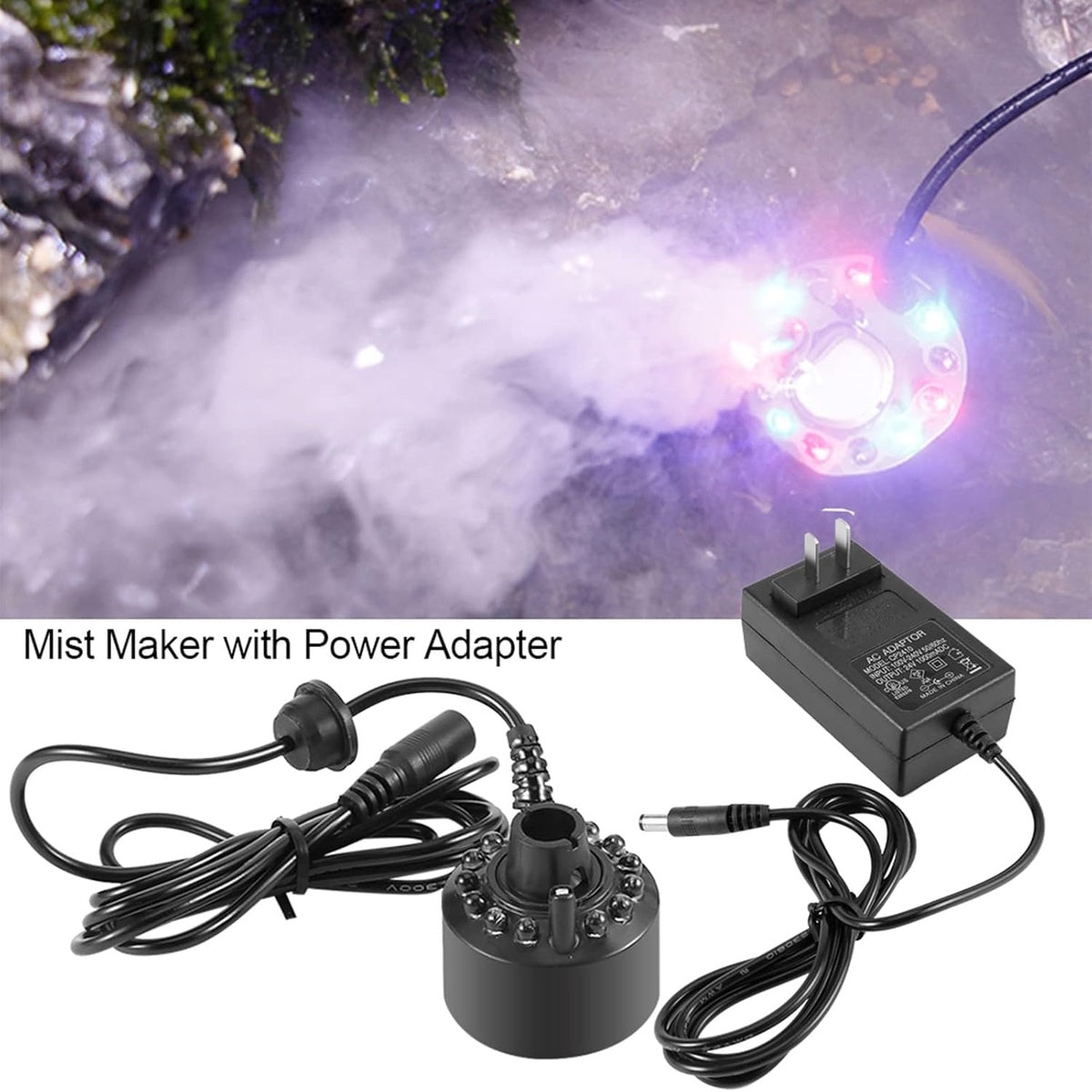 12 LED Light Ultrasonic Mist Maker Fogger 9551802040622-1