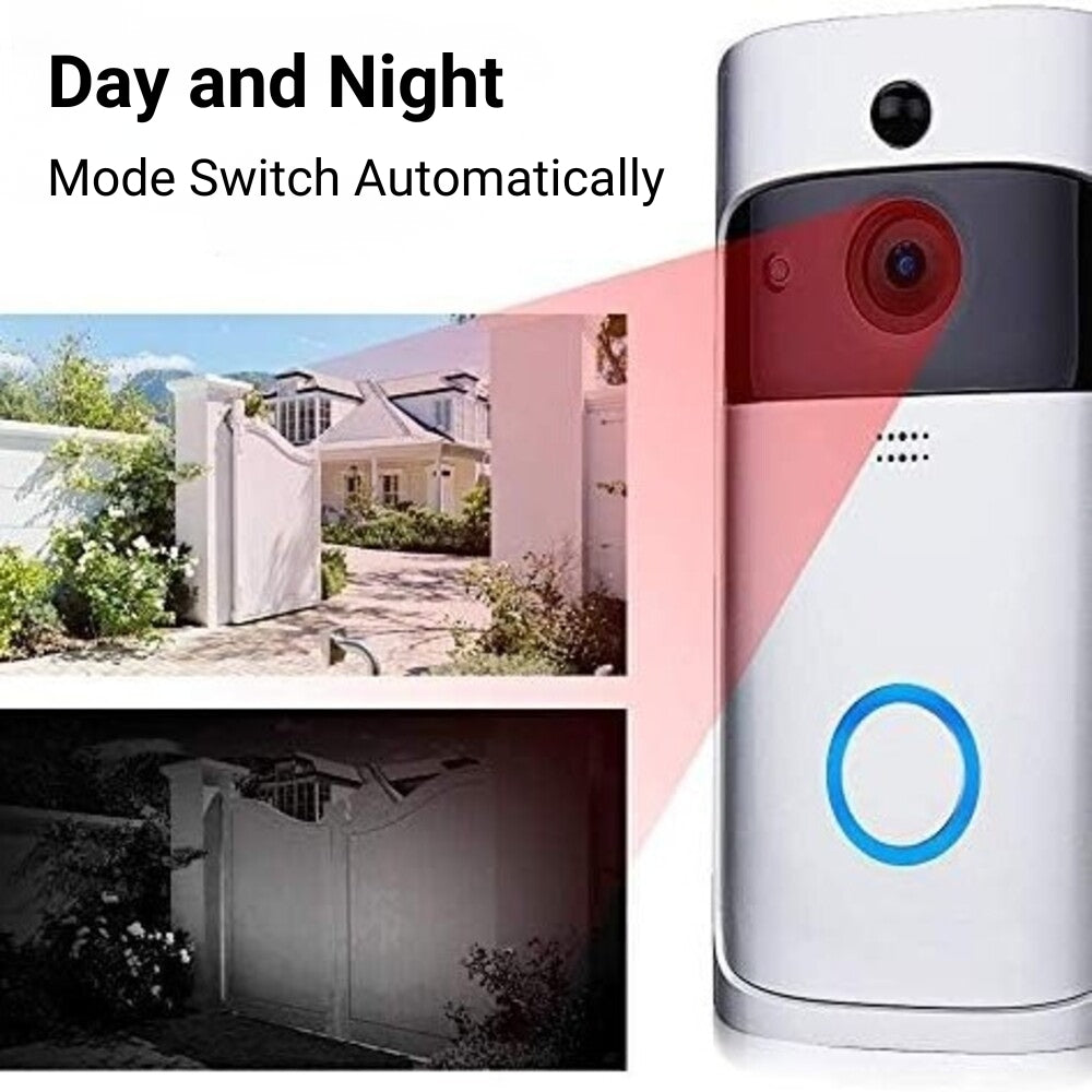 Wireless HD WiFi Video V5 Doorbell - 720P Night Vision, Two-Way Intercom & Motion Alerts for Home Security 9957152129345-1