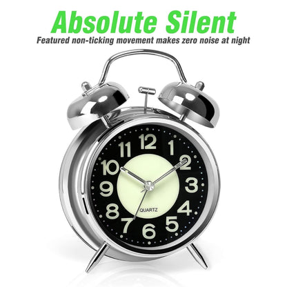 Extra Loud Retro Double Bell Alarm Clock For Heavy Sleepers