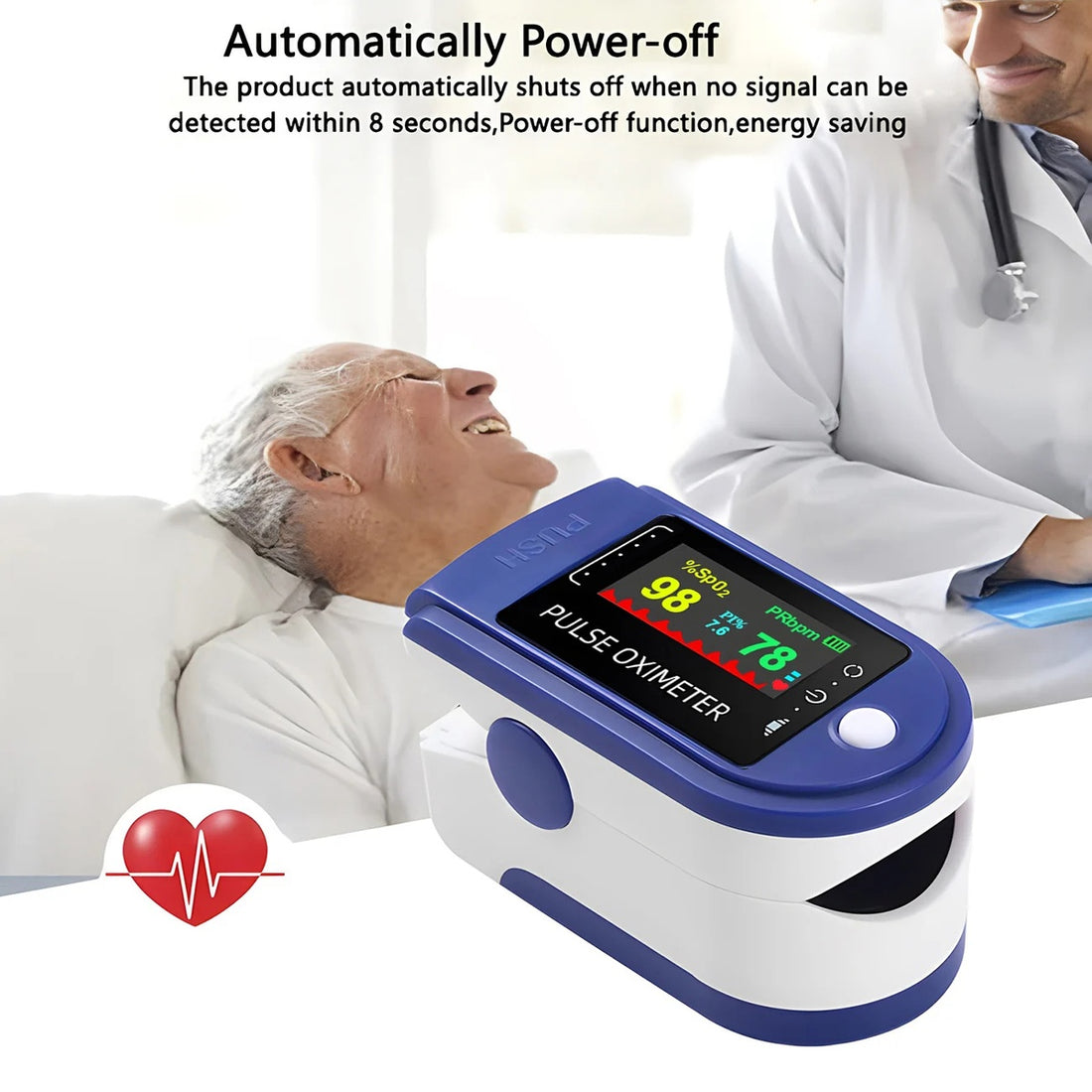 Non Invasive Fingertip Pulse Oximeter - Accurate SpO2 & Pulse Rate Monitoring with OLED Display for Health Tracking Anytime, Anywhere 9984718504257-1