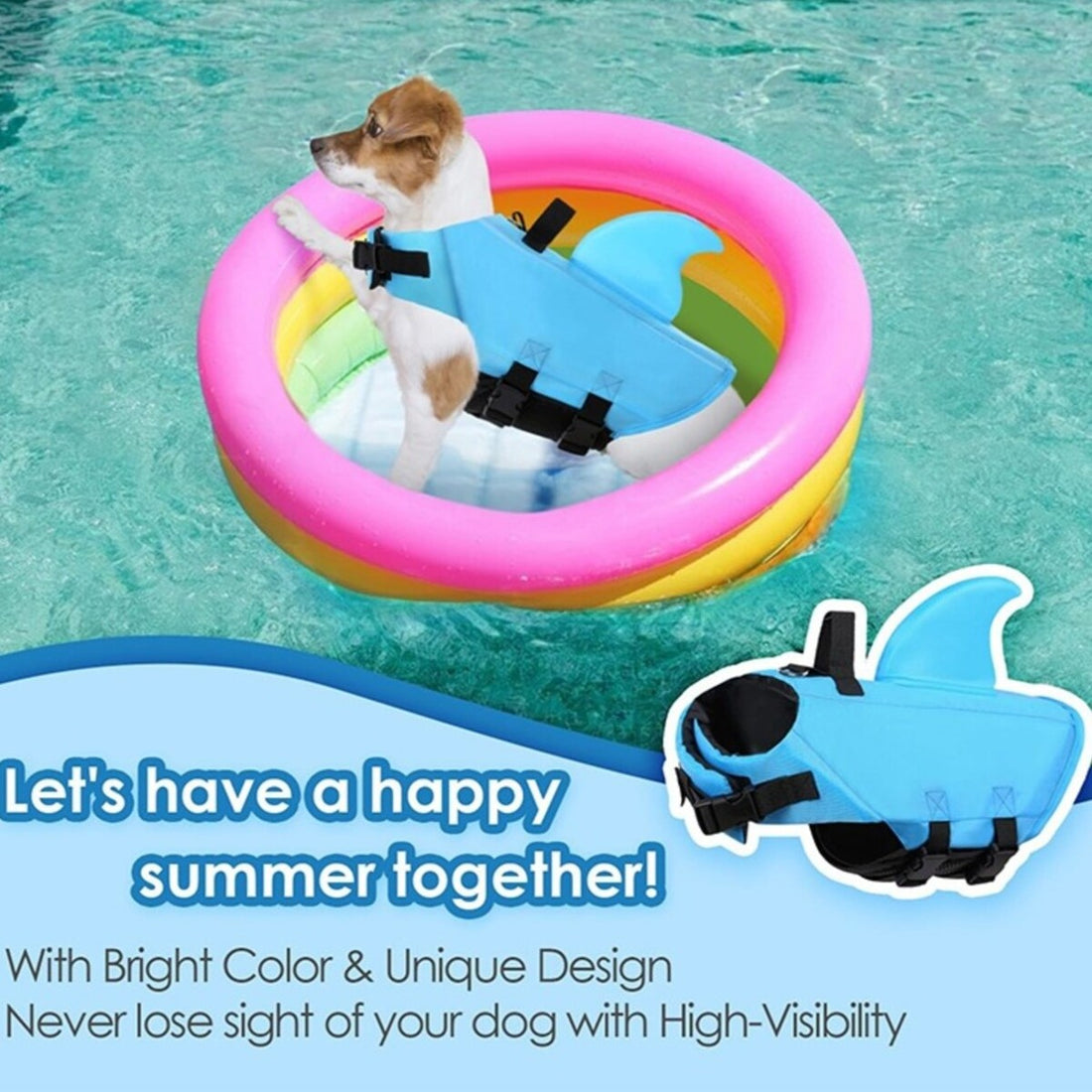 Dog Life Jacket - Enhanced Buoyancy, Adjustable Fit & Quick-Release for Water Adventures - Floating Vest for Dogs 9957152653633-1