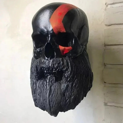 Motorcycle Helmet Skull With Beard-Helmet Rack 6849829208164-1