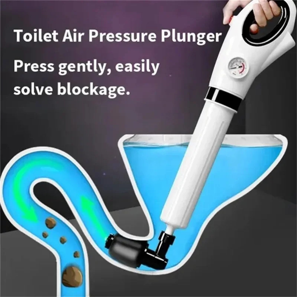 Toilet Plunger - Fast-Acting Tool for Drain and Toilet Blockage Solutions 9851718238529-1