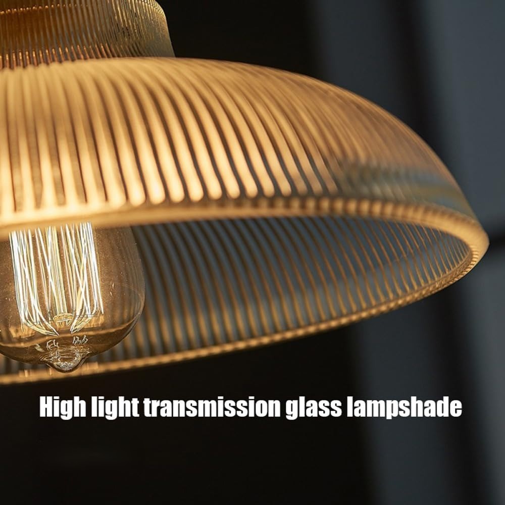Vintage Style Glass Pendant Light - Scandinavian Hanging Lamp Design 10142339957075-1