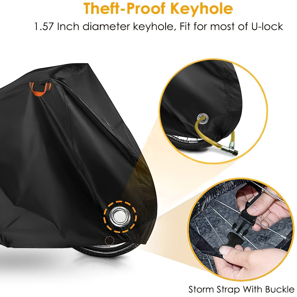Rugged Waterproof Bicycle Cover - Heavy Duty Protection for Outdoor Storage and Weather Resistance 9932748325185-1