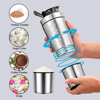Stainless Steel Protein Shaker Bottle for Mixing Smooth Healthy Drinks 8830069768405-1