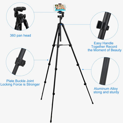 Extendable Phone Tripod with Bluetooth Remote - Versatile Selfie Stick & Stand