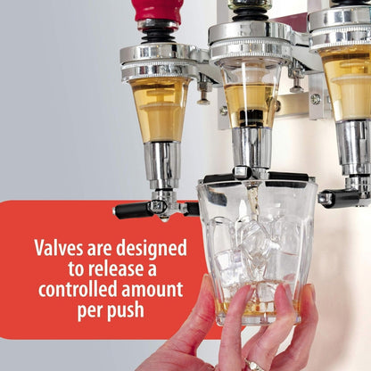 Wall Mounted Liquor Dispenser For Home Bar Alcohol Beverage Station 9864402600238-1