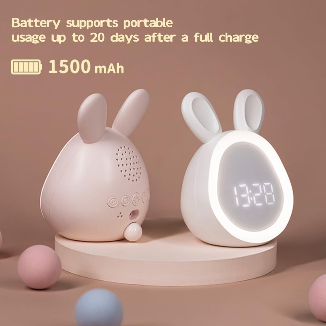 LED Cartoon Alarm Clock – Digital Display with Voice Control & Rechargeable Batter 9686234267990-1