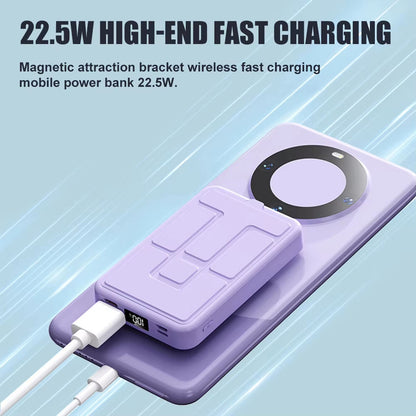 Portable Magnetic Wireless Power Bank 10000Mah Fast Charge With Stand 7974566166575-1