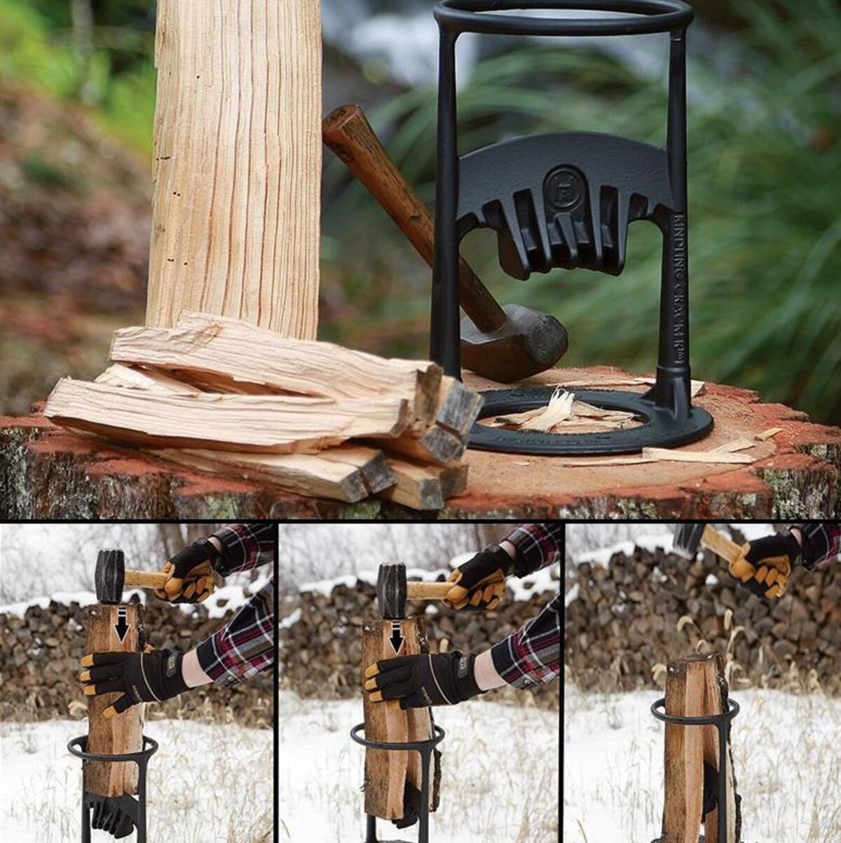 Heavy-Duty Kindling Splitter – Manual Firewood Log Splitter for Safe and Easy Wood Cutting SH1751817214987861000