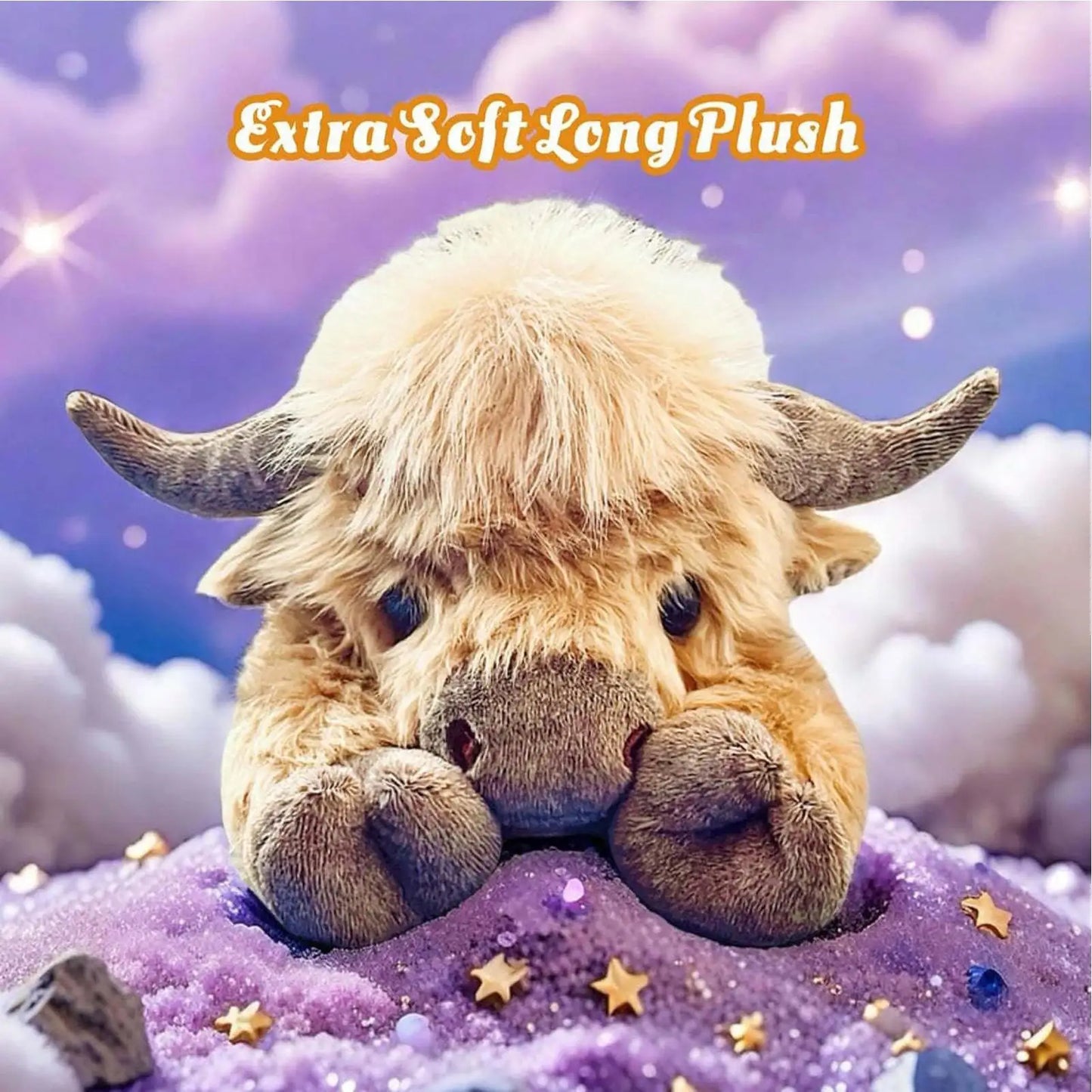 Cute Cartoon Highland Cow Cuddly Toy 2Y+ 15cm x 45cm