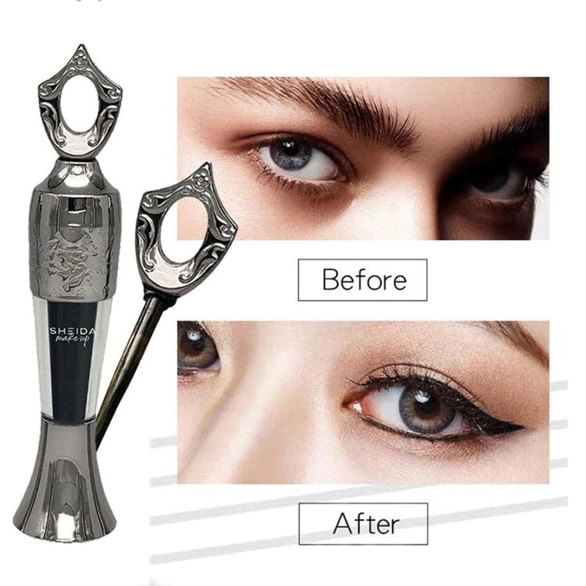 Herbal Eyeliner Natural & Gentle Formula - Long-Lasting Smudge-Proof Color 15155230769478-1