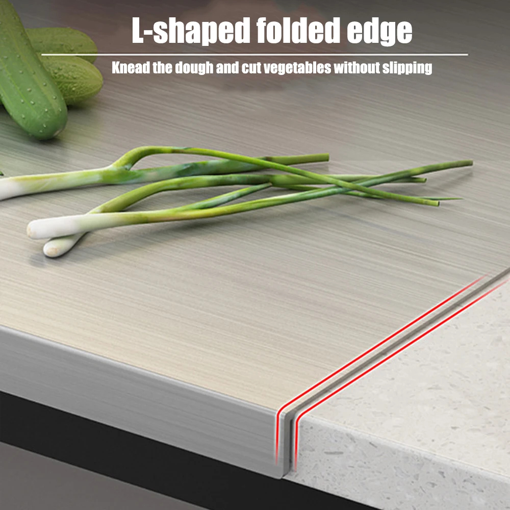 Stainless Steel Cutting Board with Lip - Durable, Non-Slip, Hygienic Cutting Board for Kitchen (60X40cm) SH1751817214987860957