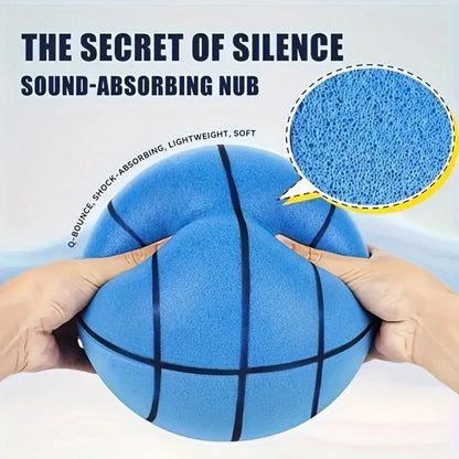 21Cm Silent Indoor Basketball - Soft PU Foam - Lightweight No-Noise Dribbling Ball 15146752966982-1