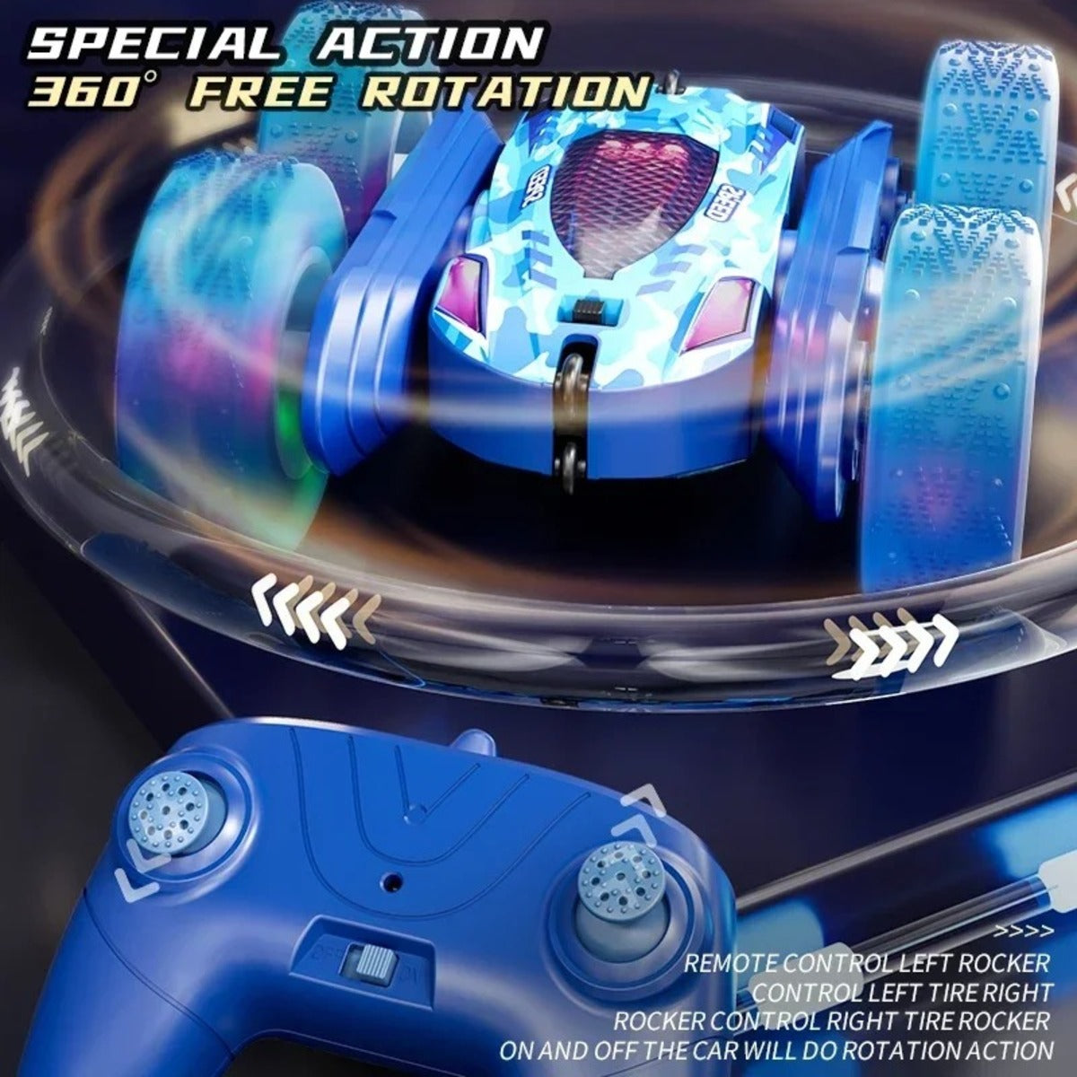 Rc Stunt Car Double Sided Flip 2.4G Remote Control Cars 360¡Ã Rotation Rc Off Road Drift Car Children Gifts For Kids Adults Boys 9751061496115-1