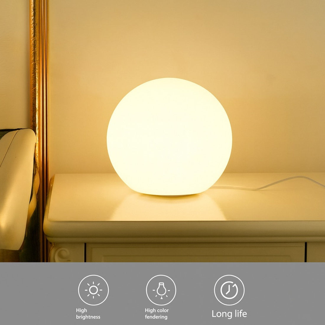 Modern Dynamic Led Table Lamp – Spherical Ball Portable Rechargeable Ambient Lighting 10156535742803-1