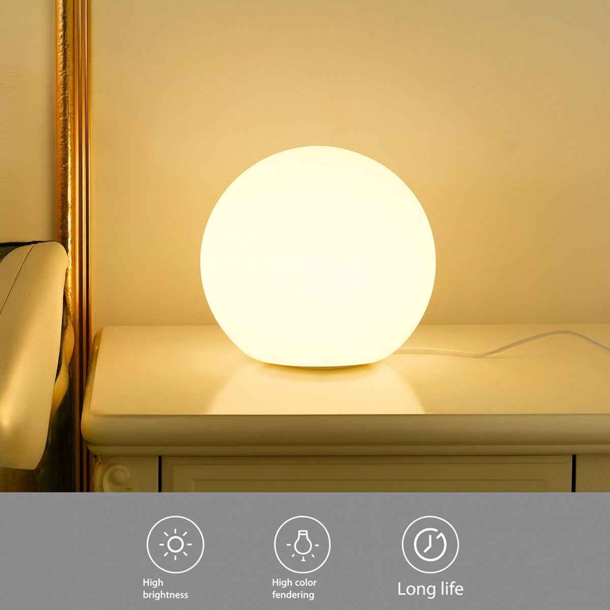 Modern Dynamic Led Table Lamp – Spherical Ball Portable Rechargeable Ambient Lighting 10156535742803-1