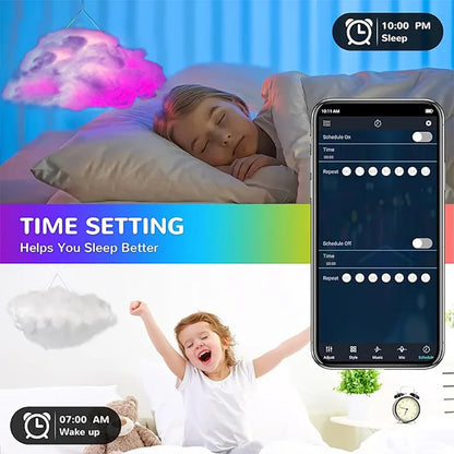 Music Reactive Rgb Led Cloud Pendant Light With Remote Control 8746240475470-1