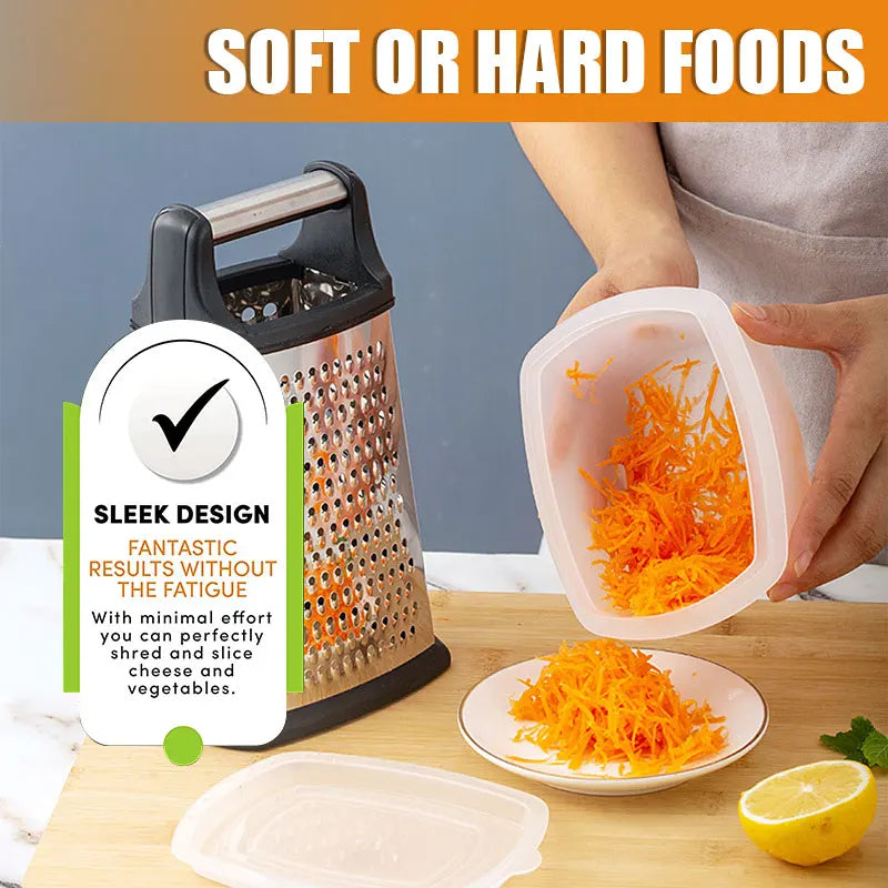 Professional Stainless Steel Box Grater For Cheese Vegetables And Fruits 6851422290020-1