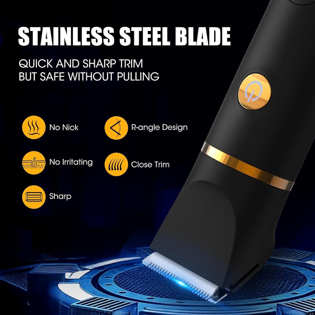 3 in 1 Waterproof Body Groin Trimmer for Men 10667563811150-1