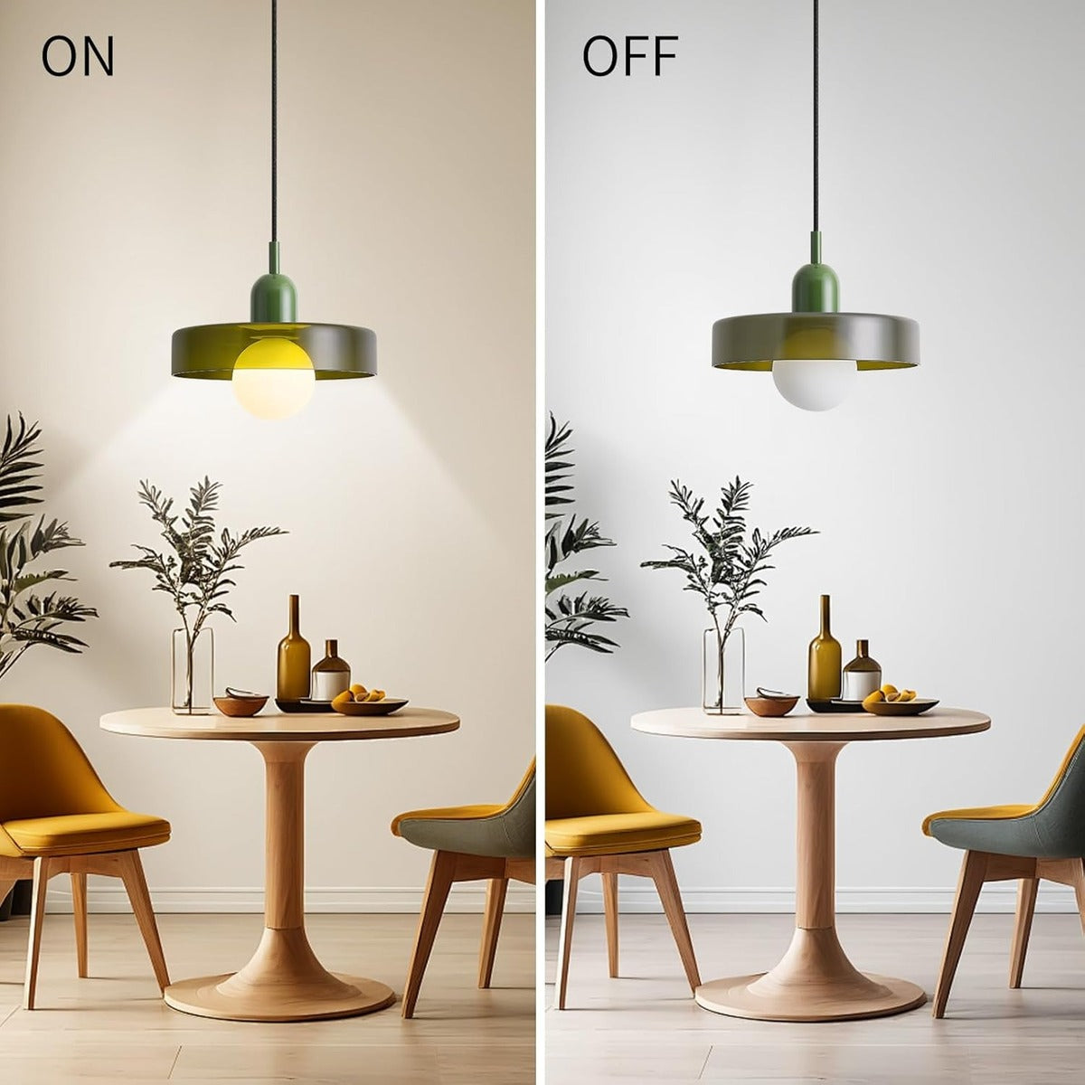 Bauhaus Pendant Light in Colored Glass