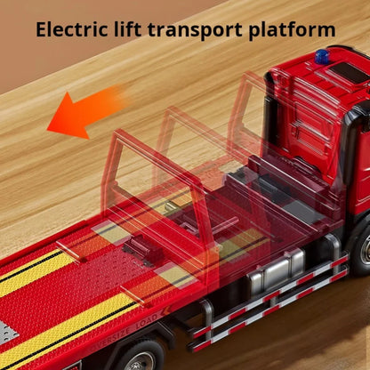 Kids Realistic Die-Cast Metal Tow Truck, Lights And Sounds