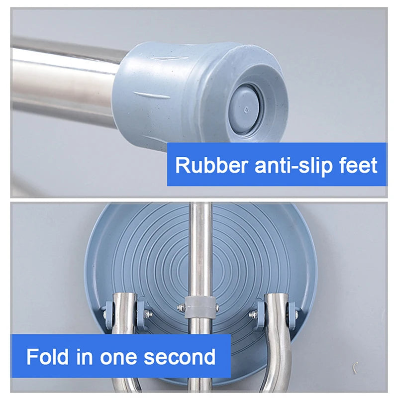 1Pc Folding Cane Seat Crutch Stool Adjustable Height Lightweight Portable 9537231159598-1