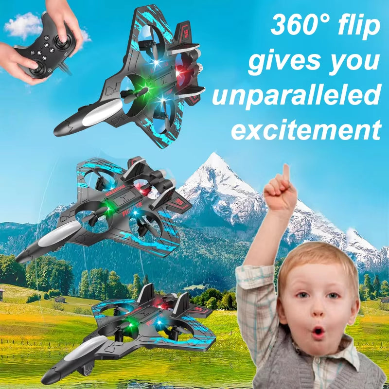 Aeroflux Rc Jet Plane Glider – .4G Remote Control Stunt Aircraft With Led 15616276332924-1