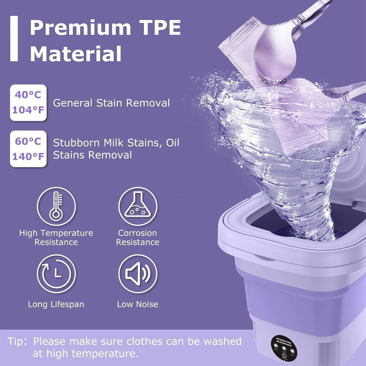 Portable & Foldable Washing Machine with Drying Function