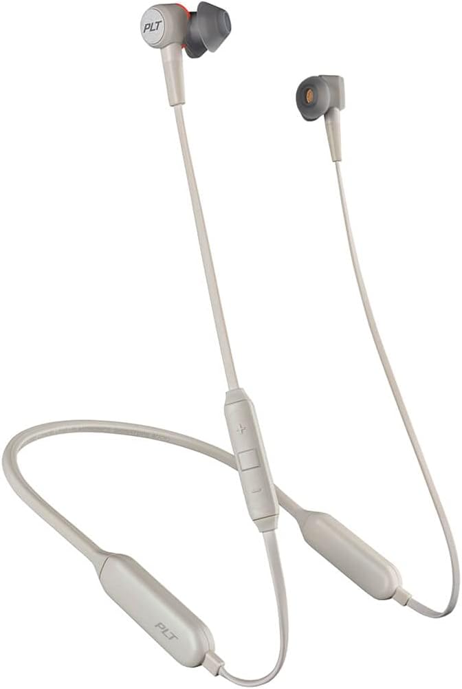 Plantronics Backbeat Go 410 Wireless Headphones, Active Noise Canceling Earbuds, Bone