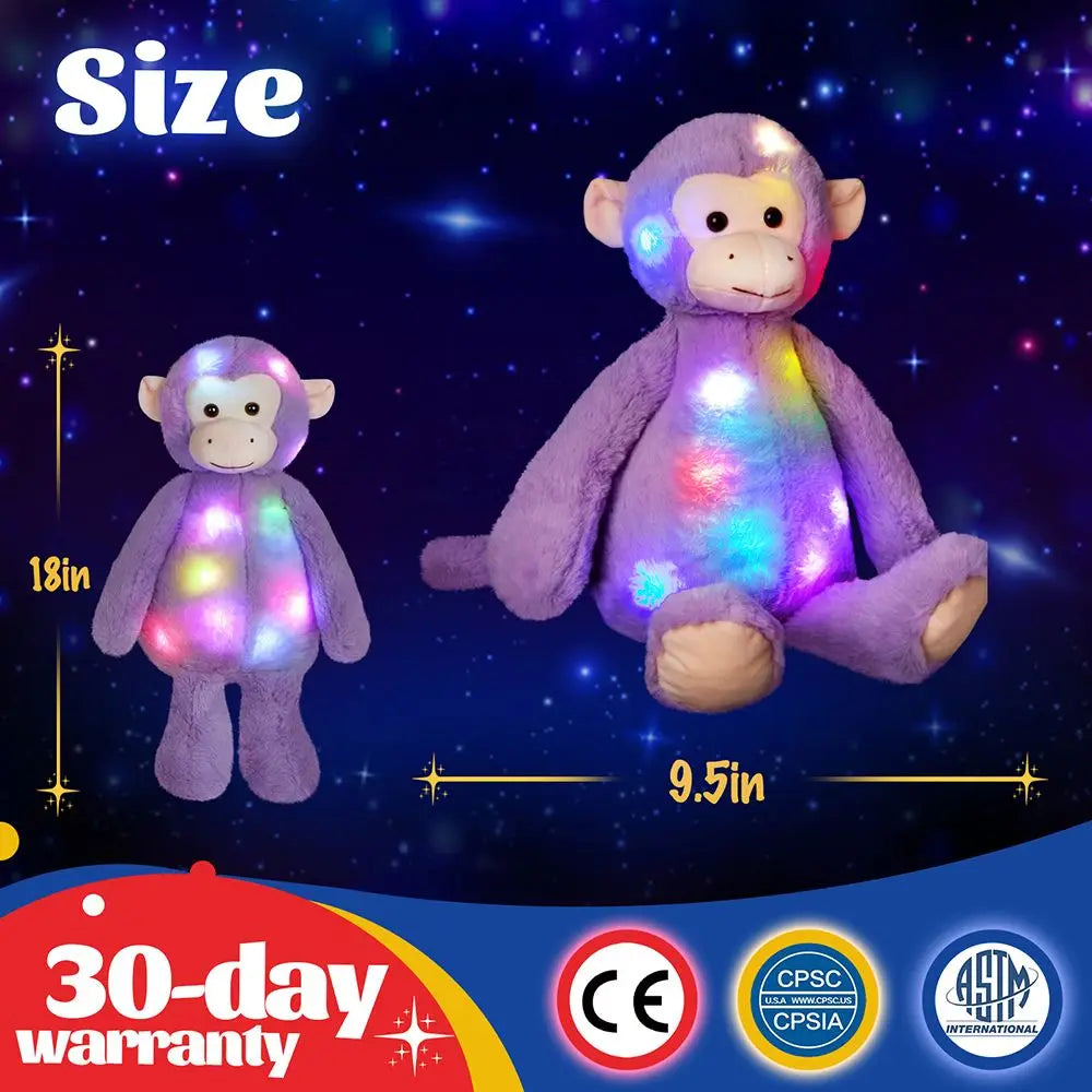 Rainbow Led Monkey Stuffed Animal