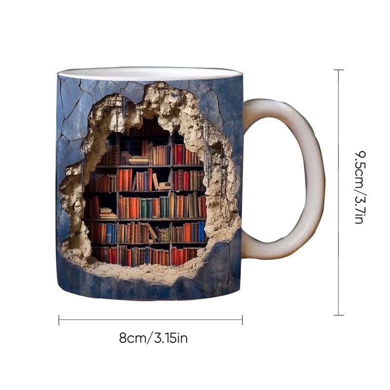 3D Bookshelf Mug