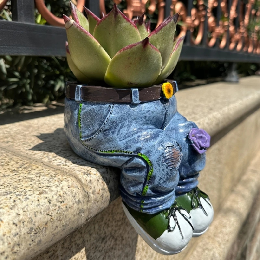 15Cm Denim Chic Garden Planter