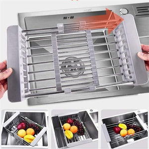 Stainless Steel Sink Drainer Rack – Expandable And Durable Design