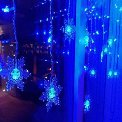 LED Snowflake Curtain Light For Holiday Home Party Window Decoration 6849907163236-1
